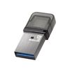 Elecom MF-CAU32128GSV USB Memory, 128GB USB 3.2 (Gen1) Type-C Cap, Silver