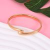 MILAKOO 4mm Minimalist Gold Teardrop Bangle Bypass Hug Statement Stackable Bracelets Gifts for Her