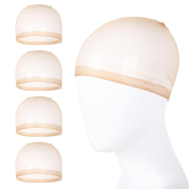 Stocking Wig Cap Ultra Thin-4 Pcs,breathable,sweat Absorber