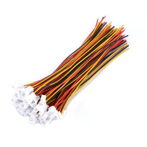 20Pcs/Pack Mini Micro JST 1.25mm 3 Pin Connectors, Female Male Connector Plug, with 100mm Wires Cables