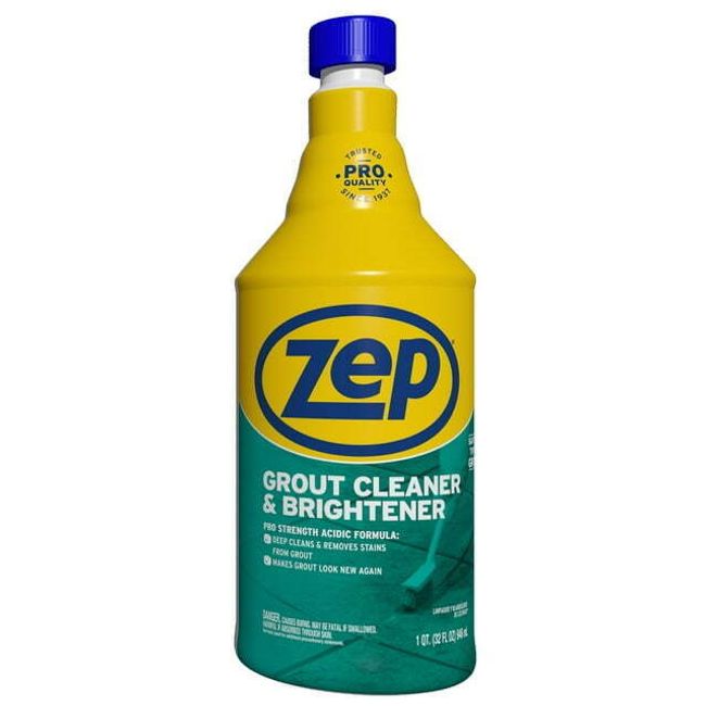 Powerful Zep Grout Cleaner and Brightener, 32 oz - Restore and Renew Your Tiles