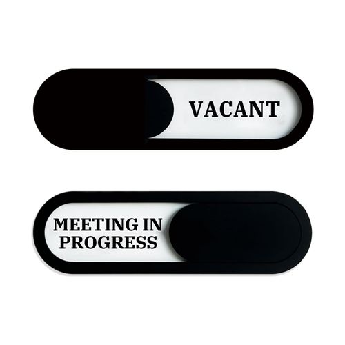 Vacant Meeting in Progress Privacy Sign,Sturdy Acrylic,7.4 * 2.2 inch Vacant Occupied Sign for Home Office Hotles Hospital Conference Room