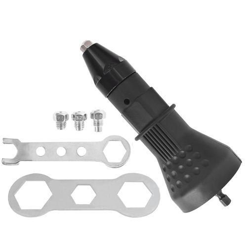 Thomletha Electric Rivet Nut Gun Cordless Riveting Tool Insert Nut Adapter Drill Bit Adapter