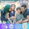 Halal Vitamin D3 with K2 Chewable Tablets - Vitamin D 2000 Iu + Menaquinone-7 (M