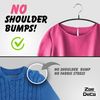 Zoe Deco Non-Slip No Shoulder Bumps Clothes Hangers with Grippy Coating, Sleek and Slim Rounded Hangers, Space-Saving Hanger Solution (10 Pack, Steel Iron, Black)