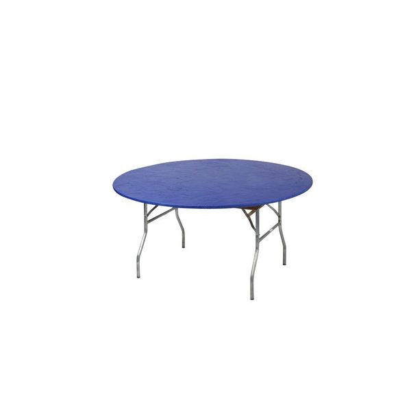 Kwik-Covers 72" Round Fitted Plastic Table Covers, Bundle of 5 (Royal Blue)