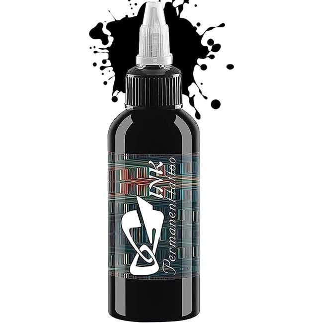 DLD TrueINK erzielt die meisten Melanin professionelle Tattoo-Tinte, geeignet für Hand-Tattoos, Mikro-Skulptur-Make-up und Körpermalerei-Kunst, 60 ml – True Black Tattoos Supplies