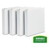 Avery Durable View 3 Ring Binder, 1-1/2 Inch Slant Rings, 4 White Binders (17576)