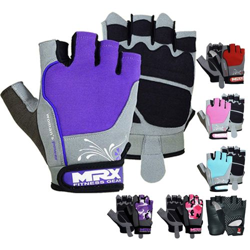 MRX BOXING & FITNESS Weight Lifting/Exercise Grip Gloves for Women, Great for Workouts, Weight Training and More, Purple X-Large