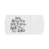 'She Believed She Could' Pill Box with Tablet Splitter (PI00030021)