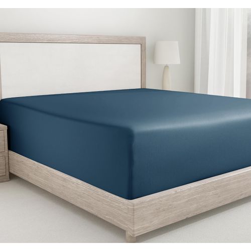 California Design Den Fitted King Sheet Only, Deep Pocket Soft 400 Thread Count 100% Cotton, No Pop-Off Elastic, Durable Sateen Weave Sheet Only (King, Peacock Blue)