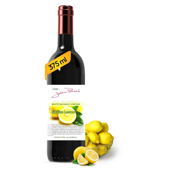 Chef Jean Pierre's Italian Balsamic Vinegar - 375ml (12.5oz) Rich Lemon Flavor, 12-Years Traditional Barrel Aged - Ideal For Enhancing Your Meals