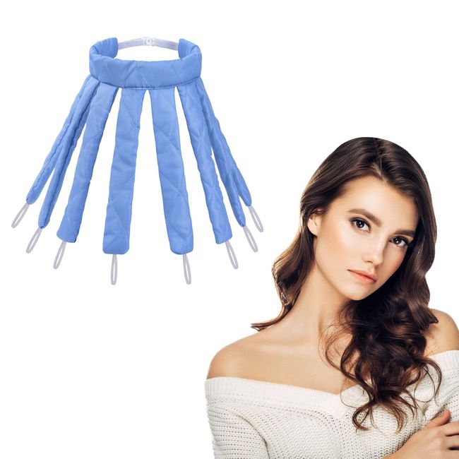 URAQT Heatless Curls Band, Octopus Lockenwickler große Locken, 2022 Neu Hitzefrei Lockenwickler, Silk Hair Curler, Wave Formers über Nacht DIY Haarstyling Tools (Blau)