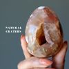 Satin Crystals Flower Agate Egg Chalcedony Stone 2.75-3.0 inch