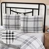 VHC Brands Plaid Standard Sham, Black, 21x28