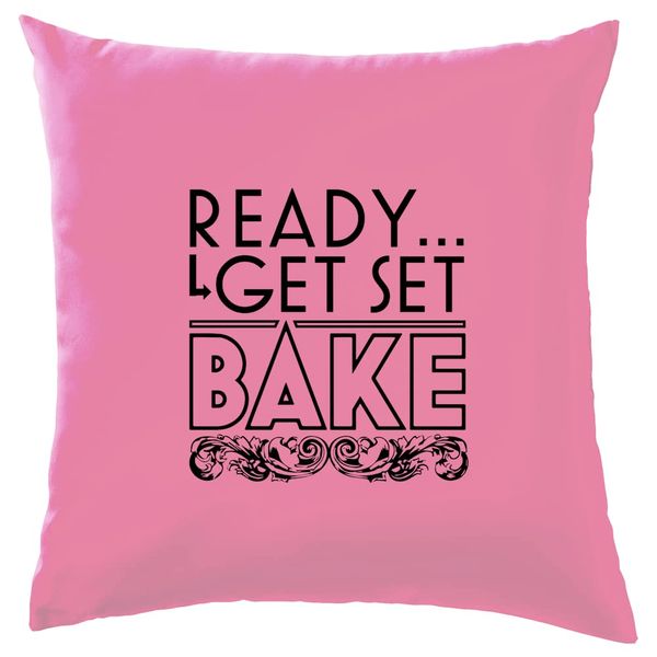 Dressdown Ready...Get Set Bake - Cushion/Pillow (with Insert) - 41 x 41cm (16)" - Rose - One Size