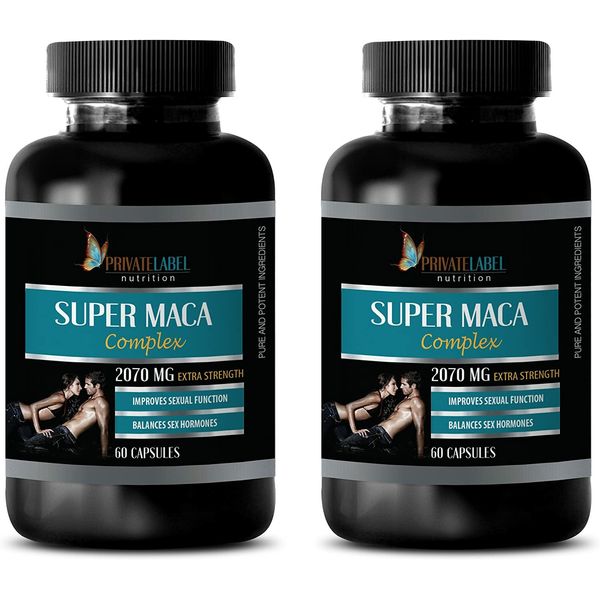 Super Mass Gainer - SUPER MACA 2070mg - muscle builder 2 Bottle 120 Capsules