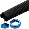 Reverse Grip Taper Bicycle Screw Grips Black/Blue