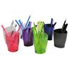 Exacompta Linicolor Ecopen Pen Pot - Purple Translucent,9.50 x 6 x 8