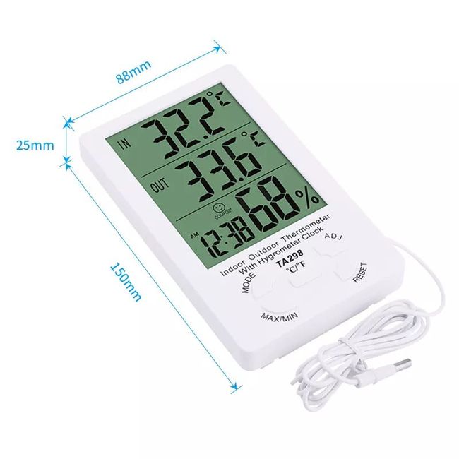 TA298 Digital Indoor Outdoor Min-MaxThermometer thermometer