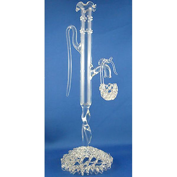 RETRO Hand-Spun 29cm CRYSTAL Wishing Well Pump Figurine Vase Collectable DISPLAY