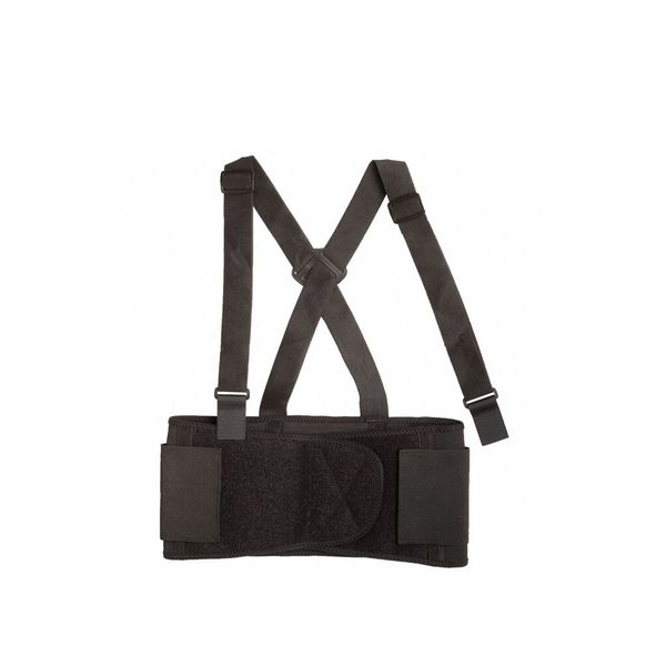 CONDOR 1EC63A ELASTIC BACK SUPPORT WITH STAY, MEDIUM, BLACK