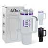AGH 40oz tumbler with handle (Electroplating Purple-Black)