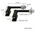 5/8" Adjustable Gate J-Bolt Barrel Hinge Wall/Post Mount 180° Swing