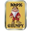 100% GRUMPY 2oz GOLD TOBACCO TIN,BACCY TIN,PILL BOX, STASH CAN,STORAGE TIN
