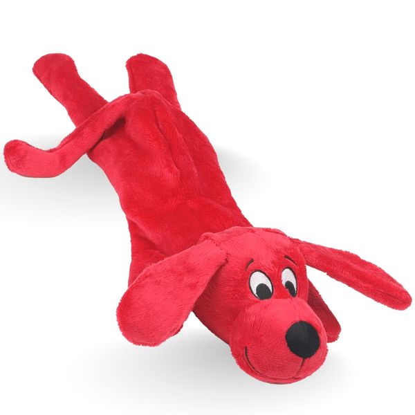 Clifford® Skinny Furry Friend Plush Dog Toy | Cozy Dog Toys for Pups Durable, Comfort, Squeakers, Crinkle, Interactive Bonding