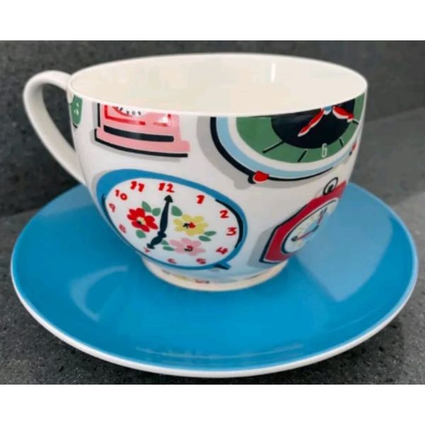 Cath Kidston Clock Design Cup and Saucer