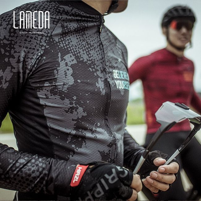 LAMEDA Professional Cycling Jersey Long Sleeve Tight Fitting Bike Shirt MTB  Road Racing Bicycle Clothing For Men Women Universal