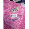 Pink Plaid Bear Personalized Security Blanket Gift Set , Custom Pink Bear Gift,