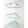 dylex 3 x GLASS CORNER SHELF IDEAL BATHROOM SHELVES