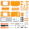 eXtremeRate ds lite compatible with custom replacement shell clear material, replacement button, screen lens compatible with Nintendo DS Light [Clear Orange]