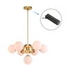 2Pcs 90/350 Degree Sloped Ceiling Light Adapter M10 Thread Black