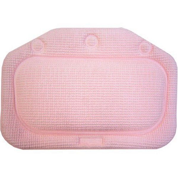 Croydex Bath Pillow, Pink (BG2070-23), Non-Slip Bath Pillow, 8.3 x 11.8 x 1.2 inches (21 x 30 x 3 cm), 4.5 oz (140 g), 3 Suction Cups, Machine Washable, PVC, Made in Malaysia