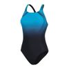 Speedo Damen Digital Placement Medalist Badeanzug, Schwarz/Pool/Tile, 32
