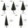 40pcs Model Pine Trees Deep Green Christmas Village HO Scale Railway Layout