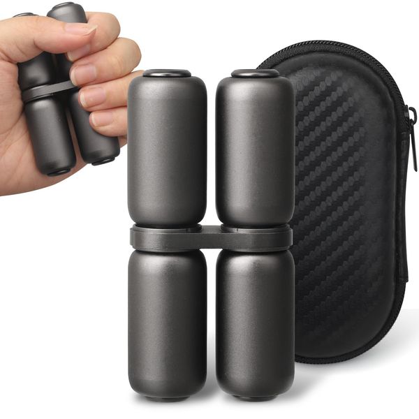 Handheld Fidget Hand Roller Toy, Metal Hand Fidget Spinner for Kids Adults, Fidget Toys Stress Relief, Hand Grip Strengthener, Portable EDC Silence Toy for Office Travel Classroom Black（Black