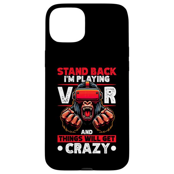 Case for iPhone 15 Plus Gorilla VR Gamer Virtual Reality Headset Monkey