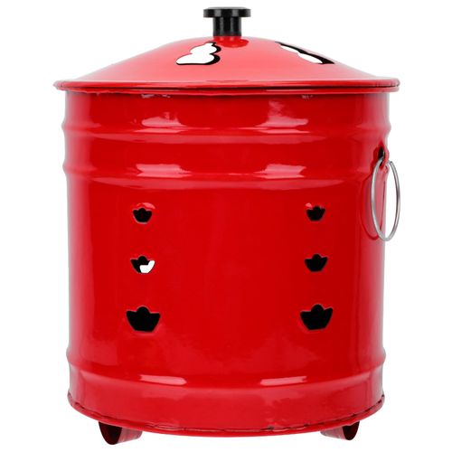 DOITOOL Metal Burn Barrels for Outside, Yard Waste Incinerator Barrel Burn Barrel with Lid and Handle for Paper Leaf Trash Wood Backyard Bonfire