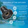 for Zodiac Jandy Pumps R0445400 Diffuser with O-Ring & Hardware Replacement Kit