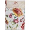 Printed Fabric Tablecloth 60" Round, FLOWERS & LEAVES, FALL BLOSSOMS, BM