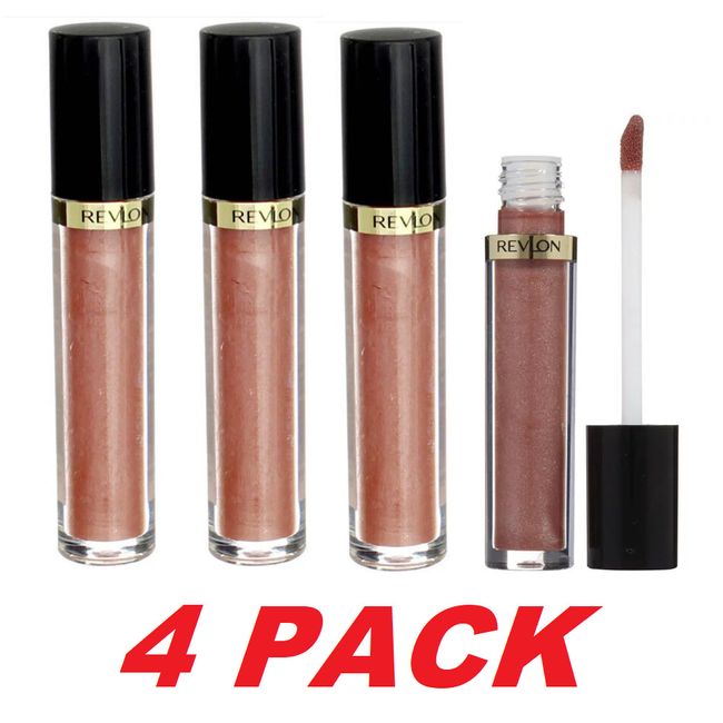 Revlon Super Lustrous Lip Lacquer Rosy Future 260 Lip Gloss High Shine (4 Pack)