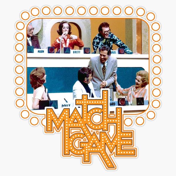 Match Game cast Tribute Window Bumper Sticker Decal 5"