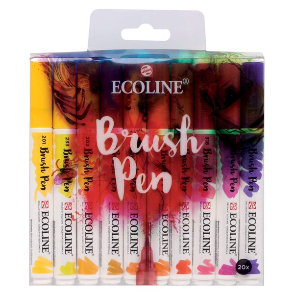 Royal Talens Ecoline Brush Pen Set of 20 Markers
