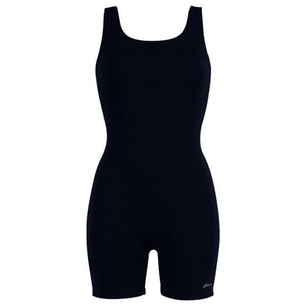 Dolfin Aquashape Women's One Piece Swimsuit Full Coverage Shaping Boy-Leg Bodysuit (8, Black)