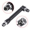 L-Shaped Socket Wrench, Double Head Hex Socke Screwdriver Bits Hand Tool 90 Degree Right Angle Screwdriver 1/4 Inch(Black)