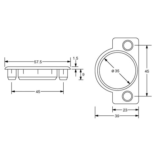 10 Pack Rok Hardware 1-3/8" (35mm) Maple Plastic Hole Cover Plug for Concealed Hinge Cup and Screw Dowel Holes, ROKHP35MP2